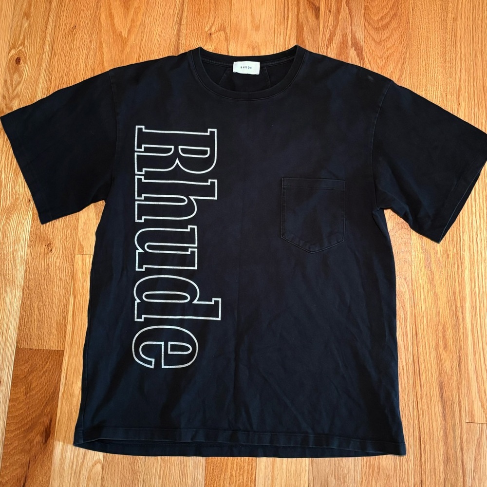 Rhude Black Short Sleeve Tee